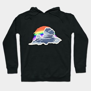 Iridescent pileus cloud art brush Hoodie